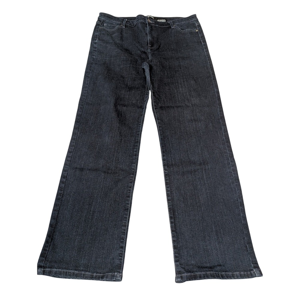 Buffalo Jeans Women 14/34 Blue Alyssa High Rise Straight Leg Dark Wash Stretch